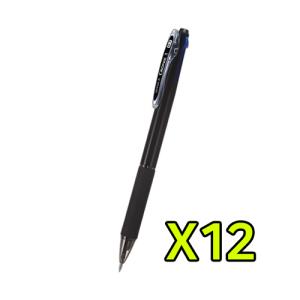 [동아] 크로닉스3 3색볼펜 0.7mm(흑바디)_12개입